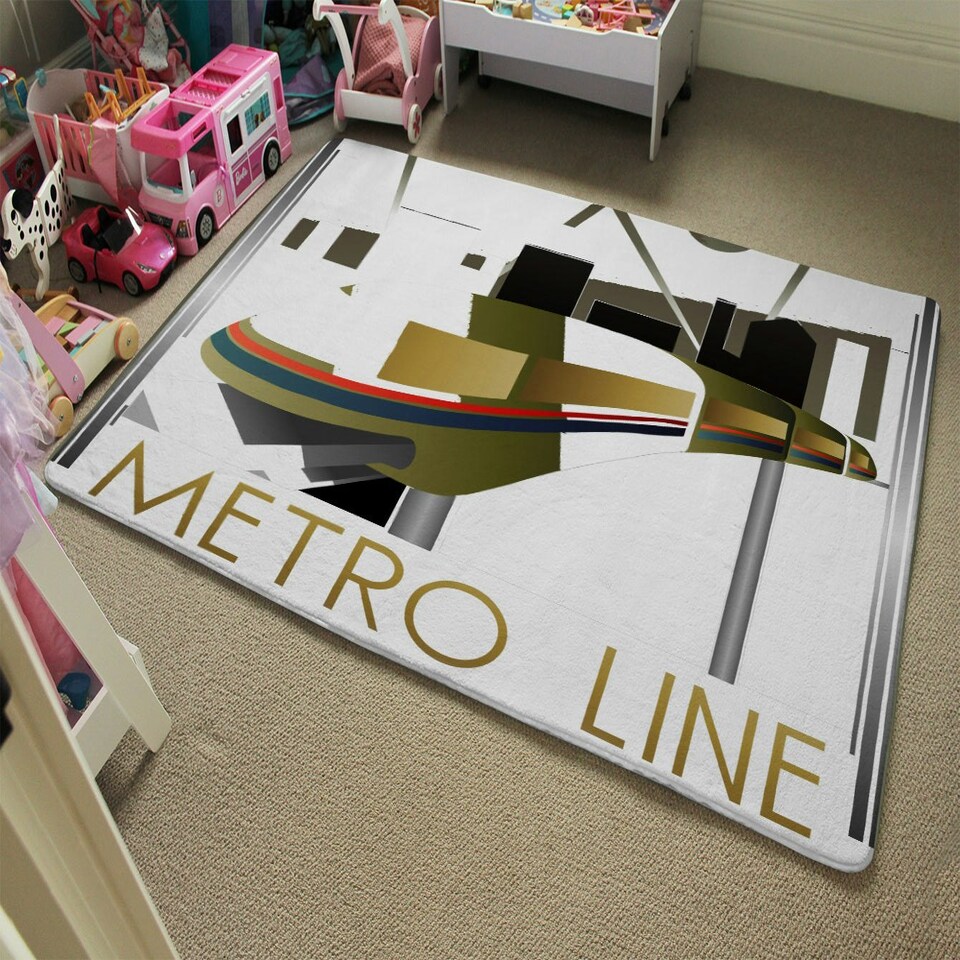 image 1 of Art Deco Metro Line (Rug) Multi | XL: 160x230cm