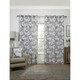 image 2 of Iona Printed Lined Eyelet Curtains 168cm x 183cm Grey | Grey | Grey