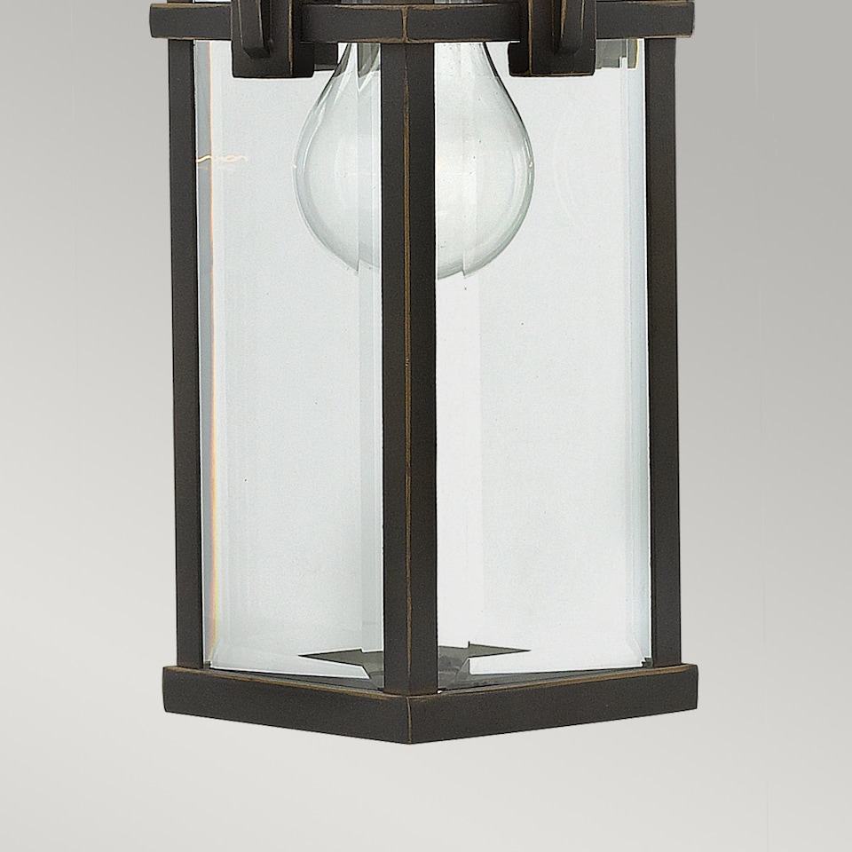 image 1 of Manhattan 1 Light Outdoor Ceiling Chain Lantern Oil Rubbed Bronze, E27