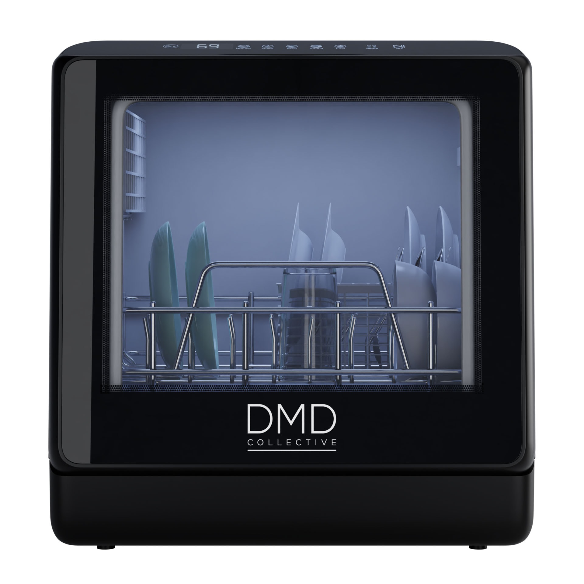 DMD Countertop Dishwasher, Touch Screen, 6 Programmes, 5L Built-In Water Tank