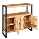 image 2 of Cosmo Industrial Sideboard - Solid Mango Wood - L43 x W135 x H90 cm Brown
