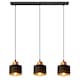 image 2 of Edison Straight Bar Pendant Ceiling Light Black, Copper 12cm