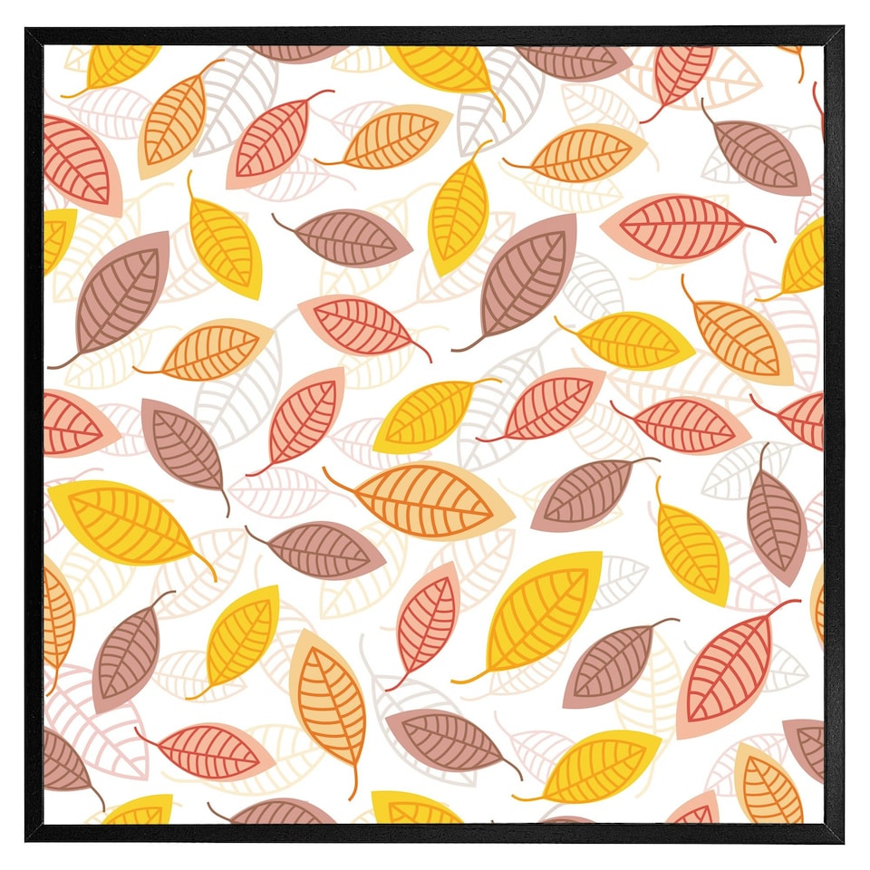 image 1 of Small autumn leaves (Picture Frame) Black | XS