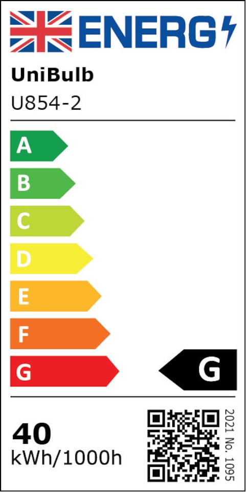 image 1 of UniBulb B22 GLS 40W 1000K Fireglow Red Light Bulb - Pack of 2 | Red | 2