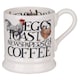 image 1 of Mug: 1 x 300ml Emma Bridgewater Rise & Shine Eggs & Toast Half Pint Mug, Ceramic White