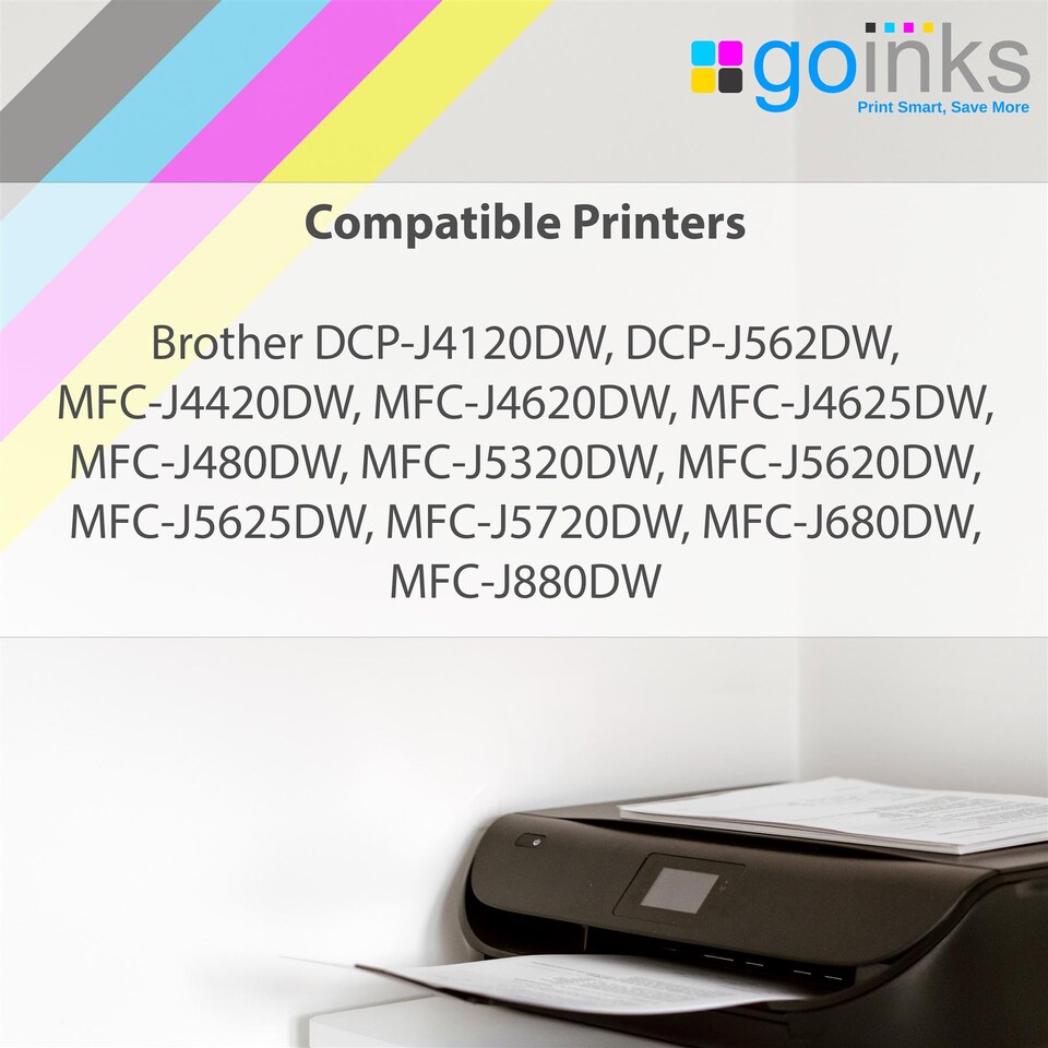image 1 of Go Inks Compatible LC223 C/M/Y Set of Ink Cartridges for Brother Printers - 3 Pack