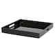 image 1 of Argon Tableware Serving Tray - 33cm - Square Tray Metallic Decorative Breakfast Tray Melamine Food Tray | Black | Black | One Size | 1