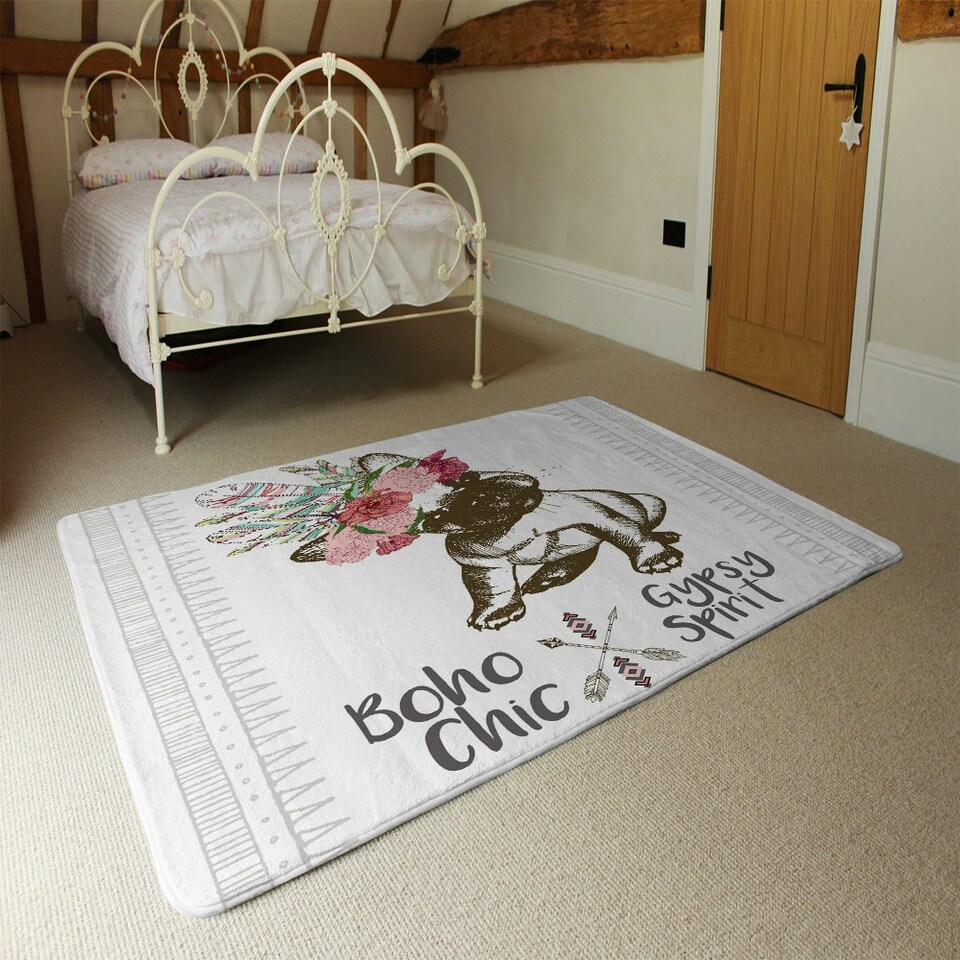 image 1 of Portrait of french bulldog puppy (Rug) Multi | XL: 160x230cm