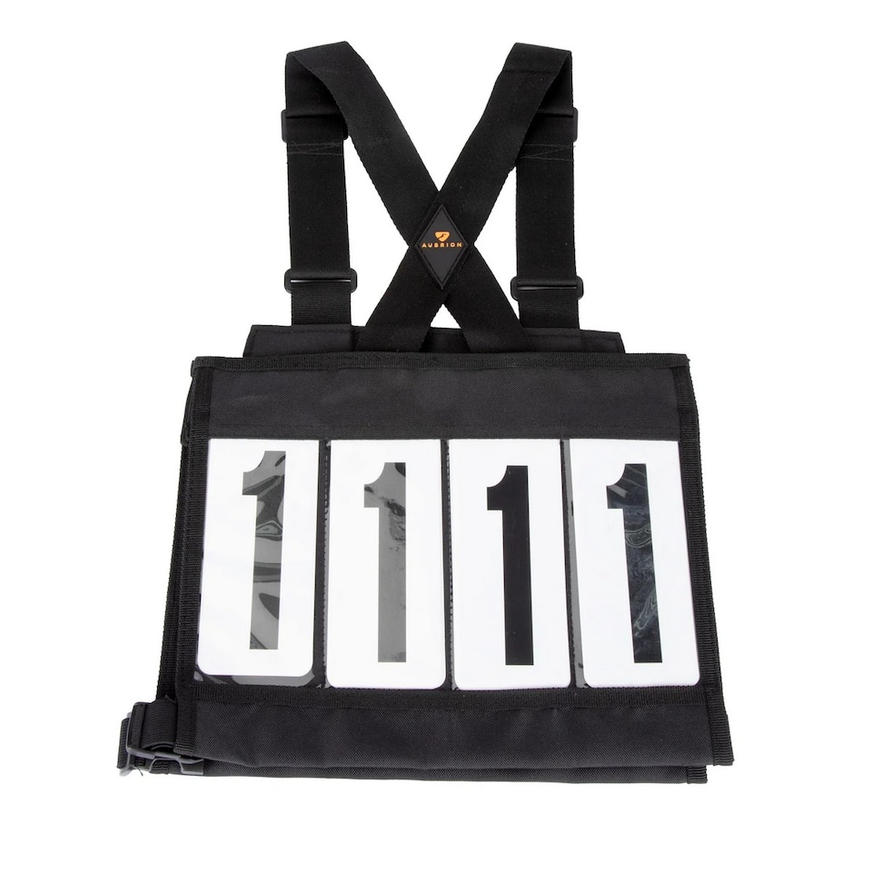 image 1 of Aubrion Unisex Adult Number Horse Bib | Black | Black | One Size | 1