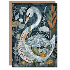Animal Lover Bird Elegant Botanical Him Her Birthday Card