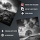 image 4 of Set of 3 Lone Tree Hill Black White Photographs Countryside Landscape Wall Art Prints 12X16 Inch