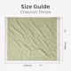 image 6 of Large Cotton Chevron Herringbone Sofa Throw Blanket - 150 x 200cm | Green | Green | One Size | 1