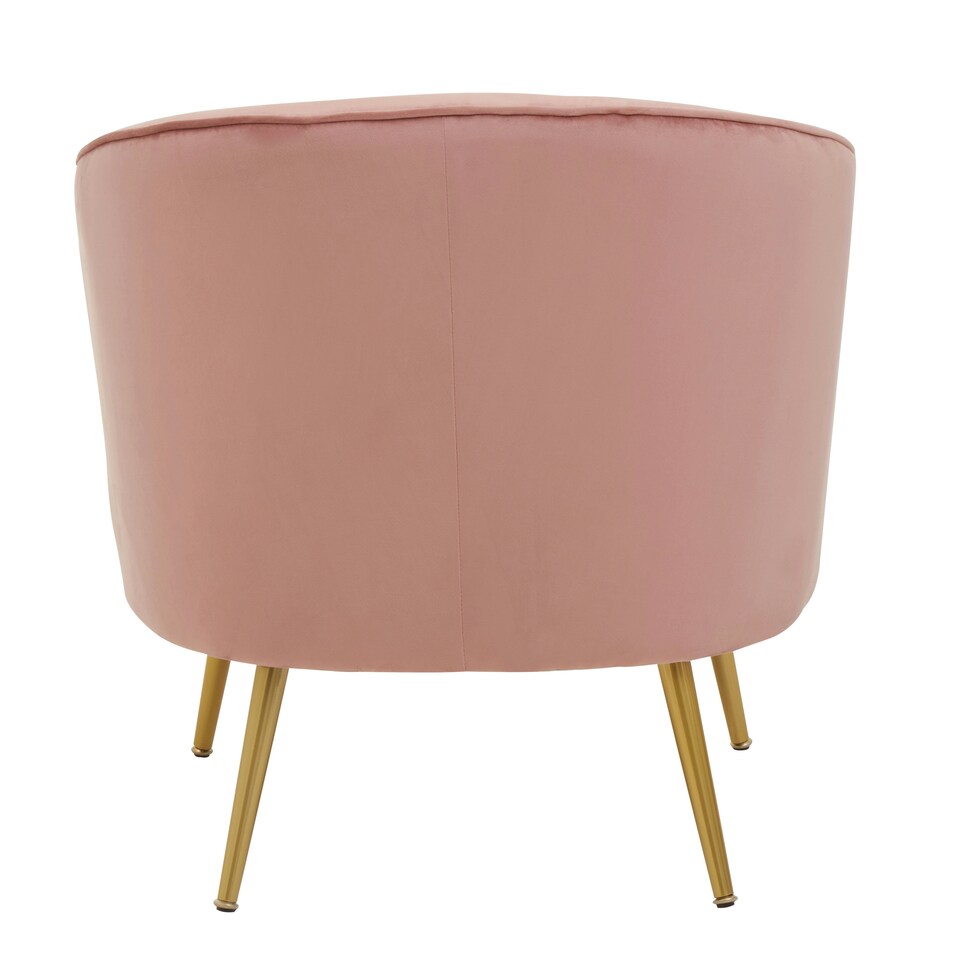 image 1 of Interiors by Premier Durable Yolanda Pink Velvet Chair, Exquisite & Cozy Desk Chair Pink Velvet, Easy to Clean Pink Velvet Chair