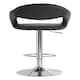 image 4 of Interiors by Premier Black Faux Leather Bar Chair, Backrest Breakfast Bar Chair, Footrest Living Bar Chair Kitchen