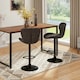 image 4 of COSTWAY Set of 2 Bar Stools Swivel Bar Chair w/Footrest Brown