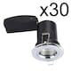 image 2 of Set of 30 Fire Rated Downlights - Chrome Fixed GU10 Recessed Downlight