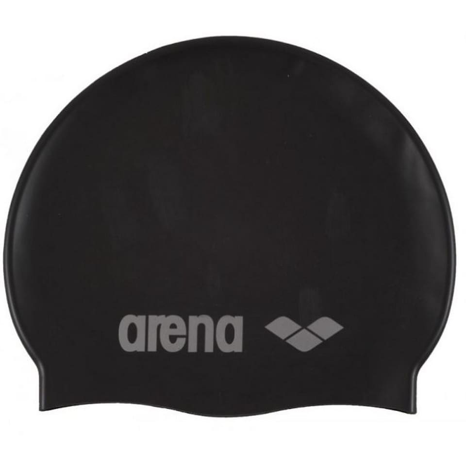 image 1 of Arena Childrens/Kids Classic Silicone Swim Cap | Black | Black | One Size | 1
