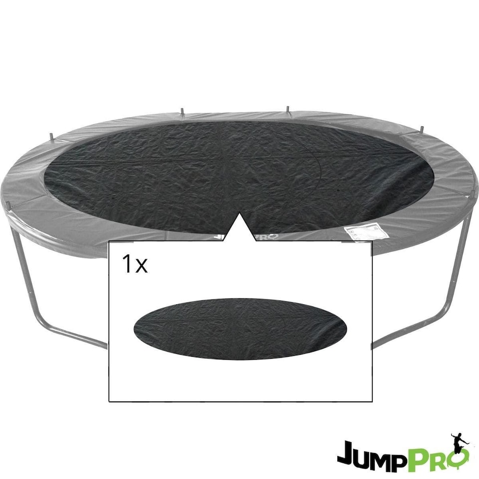 JumpPRO 11.5ft x 8ft Black Oval Trampoline Bed Cover