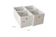 image 5 of Foldable Canvas Storage Folding Box Fabric Cube Cloth Bag 4 Piece Set | Cream