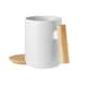 image 3 of MidOcean Majest Porcelain 380ml Mug With Lid - White - One Size
