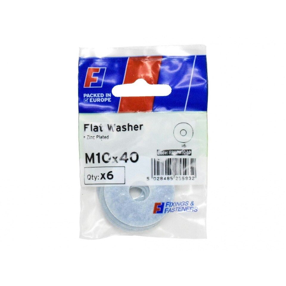 Forgefix Flat Washers Zp, Forgepack - Multi Colour - M10 x 40mm