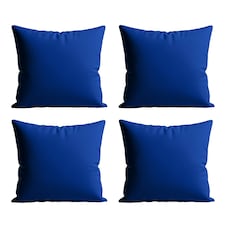 Waterproof Outdoor Garden Cushion Covers Patio Cushion Cover Cases Square Pack Of 4 45cm X 45cm Blue