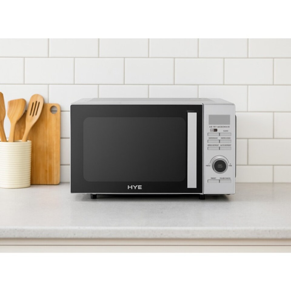 image 1 of HYE 20L 800W Freestanding Digital Microwave Oven With Air Fryer - Silver - SA01DMAF208S13