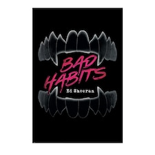 Ed Sheeran Bad Habits Vampire Poster - Black - One Size