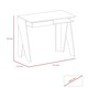 image 8 of Dallas Home Office Desk with Drawer - White Finish with Practical Storage and Stylish Central American Design | White | White | One Size | 1