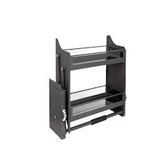 FittingsCo, IVIRO Soft Close PullDown Wall Unit Baskets, Anthracite, 2 Tier, Fits 800mm Cabinets