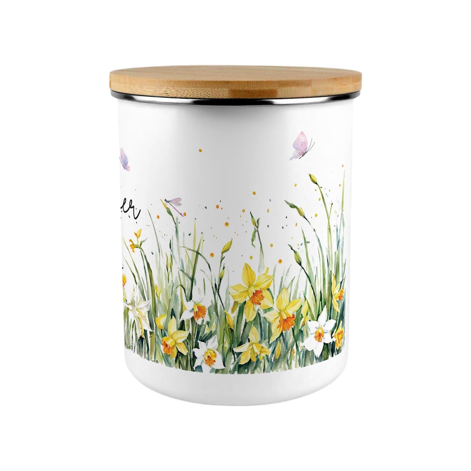 image 1 of Spring Daffodils Dishwasher Tablets Storage Tin