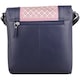 image 3 of Leather Magnetic Fastening Adjustable Strap Cross Body Shoulder Bag Blue | Navy/Blush