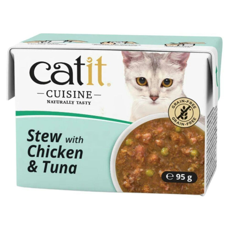 image 1 of Catit Cuisine Stew with Chicken & Tuna 95g Wet Cat Food (Bundle of 12)