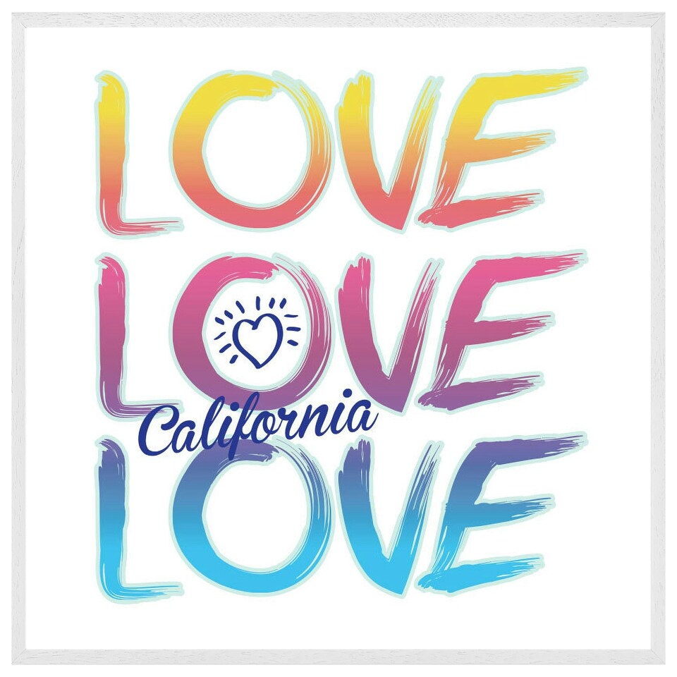 image 1 of Love california (Picture Frame) White | M