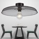 image 5 of Set of 2 Cassidy - Large Black Mesh Ceiling Flush Lights | Black | 2