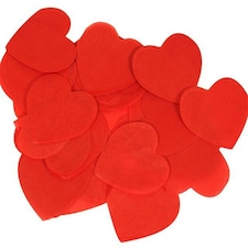Oaktree Tissue Paper Heart Confetti - Red - One Size