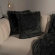 image 5 of OHS 2 x Fluffy Shaggy Soft Plush Cushion Covers, 45x45cm - Charcoal