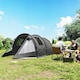 image 2 of Outsunny 3-4 Persons Tunnel Tent, Two Room Camping Tent with Windows, Black
