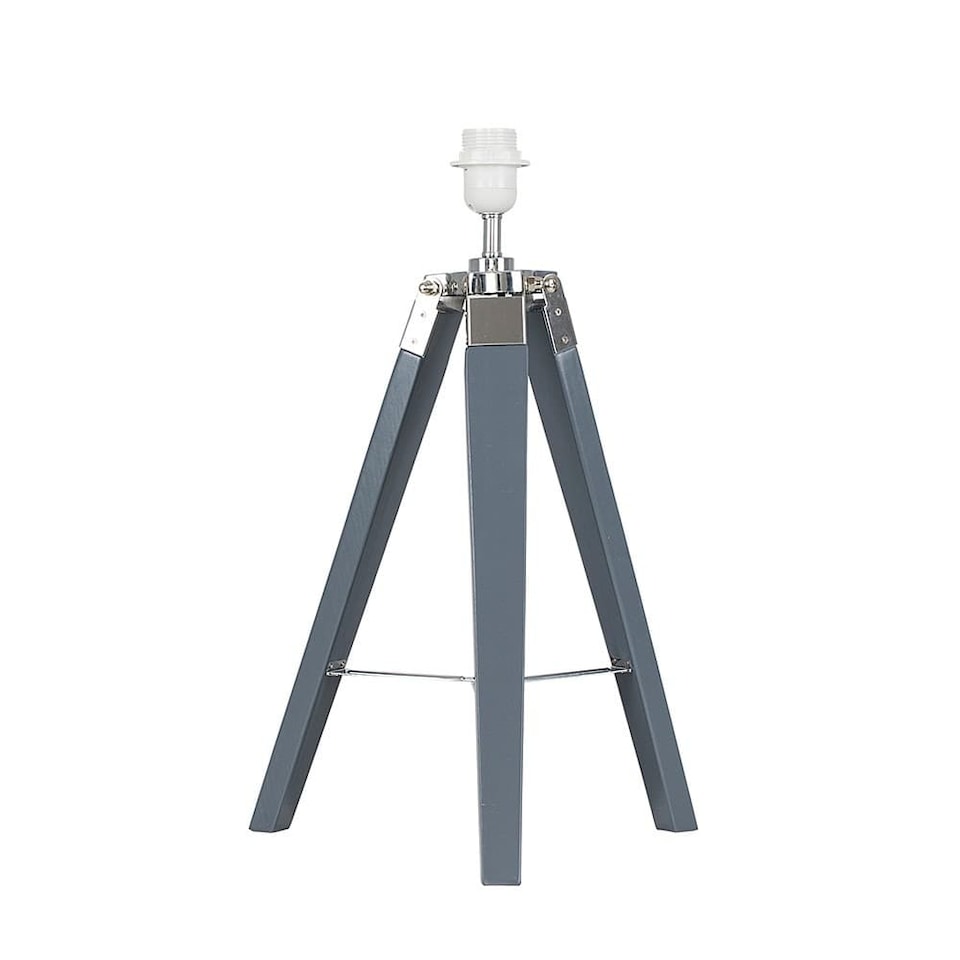 image 1 of ValueLights Clipper Grey Tripod Table Lamp Base Only