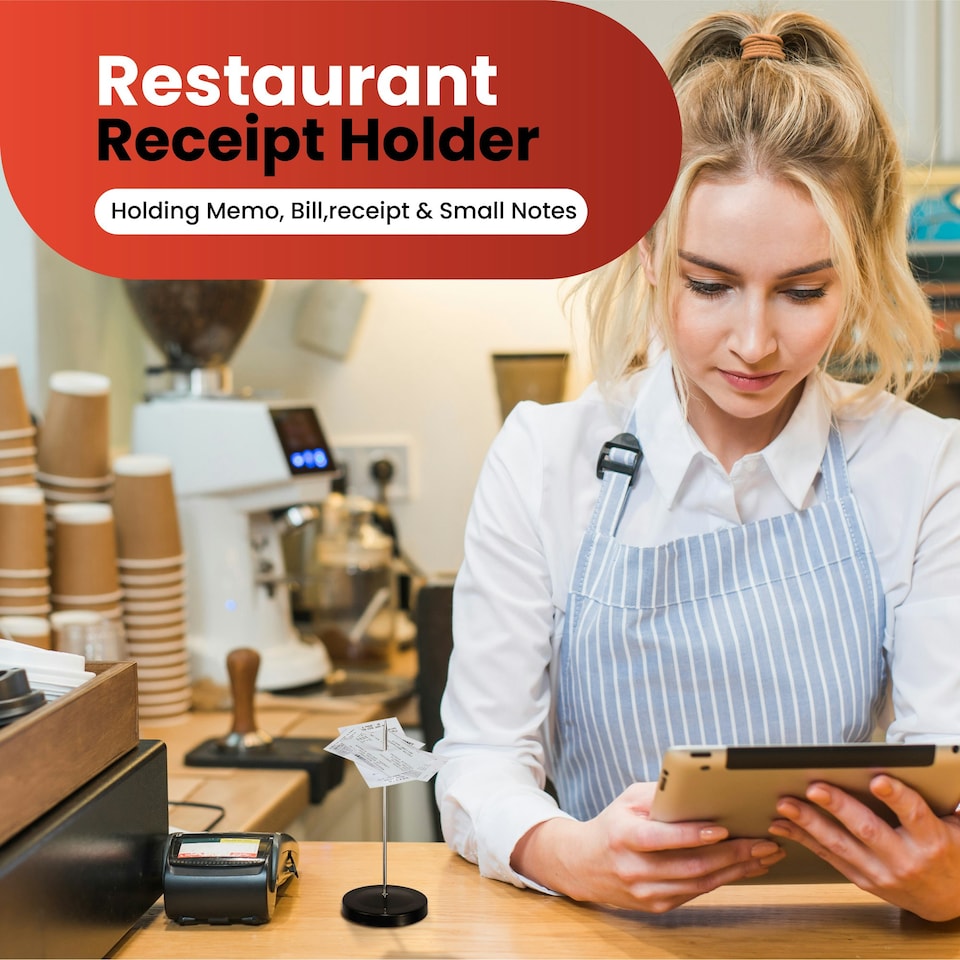 image 1 of Pack of 3 Paper Spike Note Metal Holder Suitable for Restaurant Kitchen Order Rod Retail Office Hotel