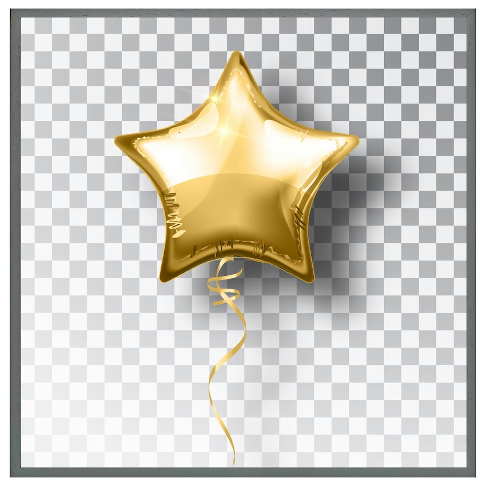 image 1 of Golden star balloon (Picture Frame) Brown | L