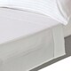 image 1 of Homescapes White Egyptian Cotton Satin Stripe Flat Sheet 330 TC, Super King White | Super King