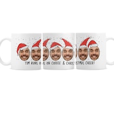 Personalised Photo Upload Santa Mug White