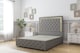 image 1 of Sloomy Sofia Gold Pewter Dumfries Divan Bed Base 4 Drawers With 54 Inch Floor Standing Headboard & 12 Inch Matching Footboard | Grey | Pewter | Small Double | 1