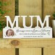 image 3 of Personalised Botanical Memorial Photo Upload Wooden Mum Ornament