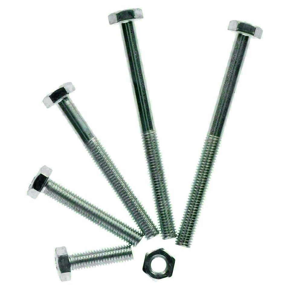 image 1 of 100pc M8 8mm Bolts Bolt with Nuts Assortment 30 - 100mm Hex Head