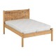 image 1 of Maya 4 Feet 6 Inches Bed Frame - L198.5 x W145 x H85 cm - Distressed Waxed Pine