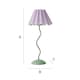 image 7 of ValueLights Wiggle Lilac Pleated Scallop Shade Moss Green Metal Table Lamp and Bulb