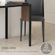 image 4 of HOMCOM Modern Square Dining Table with Tempered Glass Top Metal Legs | Black | Black | 75cm x 75cm x 75cm