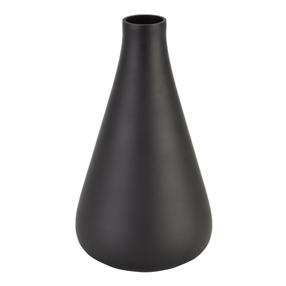 image 1 of Tapered Tall Vase - Glass - L14 x W14 x H24 cm - Black Black